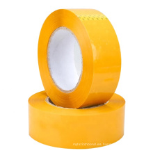 Venta al por mayor de 50 micrones de uso de sellado de cartón de cinta Bopp amarillo